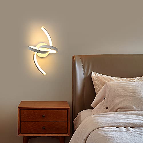 Lámpara de Pared LED Moderna, 18W Luz de Pared Interior de Personalidad Simple, 3000K Luz Blanca Cálida Aplique de Pared para Dormitorio, Sala de estar, Pasillo (No Regulable)