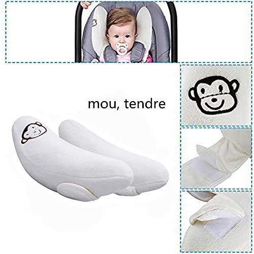 LATRAT - Cojín para bebé ajustable y cuello con cabeza de apoyo, cojín para niños de viaje, cojín para asiento de coche, reposacabezas para silla de coche o cochecito