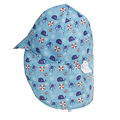 Lazzon Sombrero de Sol para Bebé Niños Niñas Verano Anti-UV Gorro De Playa con Ajustable Correa De La Barbilla