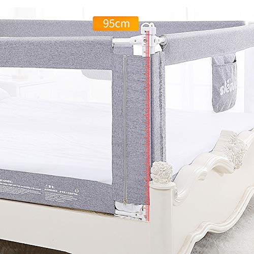 LIANGJUN Barrera Cama Rieles De Cama Niñito Niño Anti Caída Elevación Vertical La Seguridad Dormir, Gris (Size : 120cm)