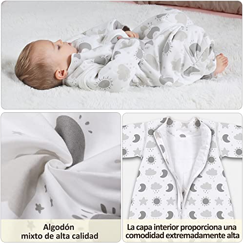 Lictin Saco de Dormir para Bebés- Saco de Dormir Bebe Niños con Mangas Extraíbles, Saco de Dormir Bebé Invierno de Material para 36-54 Meses （85-105 cm）