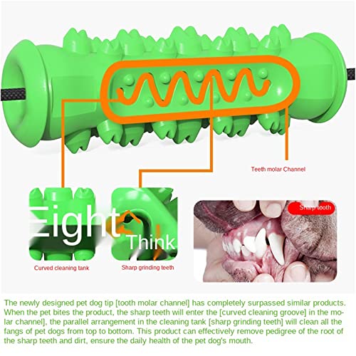 LLXXYY Juguetes de Limpieza de Dientes para Perros, Bola de Goma para Masticar, dispensador de Comida, Cepillo de Dientes para morder, para Mascotas,A