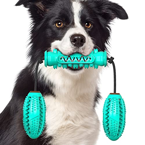 LLXXYY Juguetes de Limpieza de Dientes para Perros, Bola de Goma para Masticar, dispensador de Comida, Cepillo de Dientes para morder, para Mascotas,A