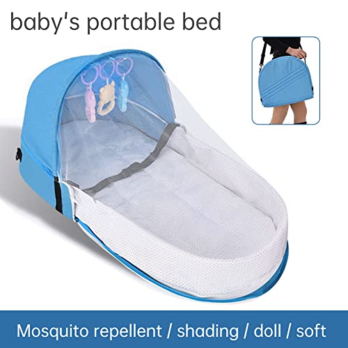 LSGGTIM Cuna para Recién Nacido Cuna Plegable Cuna de Viaje Plegable para Bebé Bolsa de Almacenamiento de Juguetes para Cuna Cuna Portátil con Mosquitera para Niños Pequeños Recién Nacidos