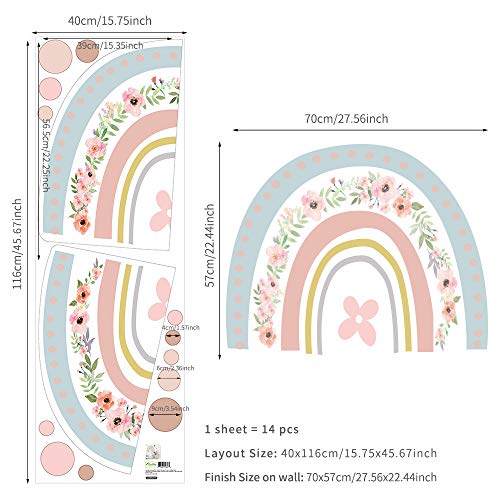 LUOWAN Divertidas pegatinas de pared para niños, diseño de arcoíris y nubes, pegatinas de pared extraíbles para niños, guardería, niños, niñas, dormitorio, decoración de pared para sala de estar (B)