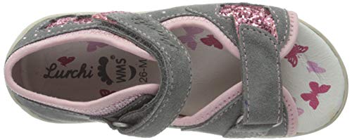 Lurchi Marzia, Sandalias Bebé-Niñas, Gris Grey Rose 25, 26 EU