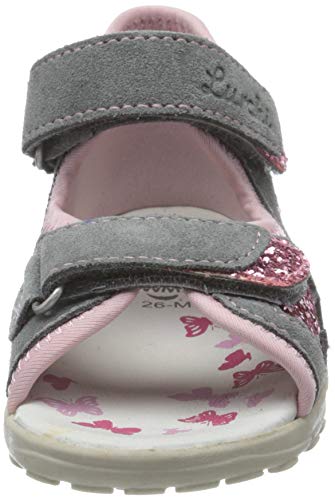 Lurchi Marzia, Sandalias Bebé-Niñas, Gris Grey Rose 25, 26 EU