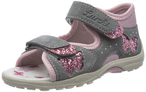 Lurchi Marzia, Sandalias Bebé-Niñas, Gris Grey Rose 25, 26 EU