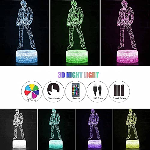 Luz LED de anime para THEKINGOFFIGHTERS C dinosaurio luz nocturna con 16 colores cambiantes control remoto mariposa juguetes niñas regalos