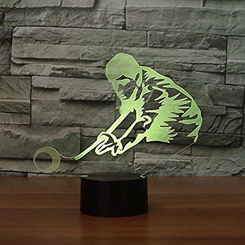 LWYFADS luz Nocturna Infantil,Juego 3D Billar Hombre Lámpara de ilusión de luz Nocturna 7 Cambio de Color LED táctil USB Mesa Regalo Niños Juguetes Decoración Decoraciones Navidad San Valentín Regalo