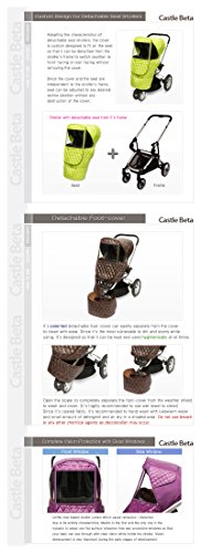 Manito Castle Beta Stroller - Escudo meteorológico para cochecito (chocolate)