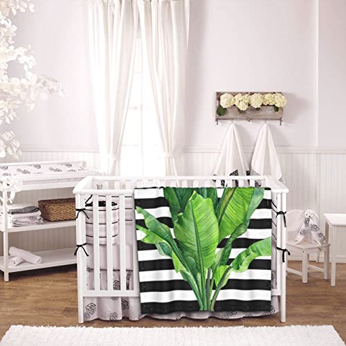 Manta de bebé súper suave de hoja de palma verde, ropa de cama de 30 x 40 pulgadas para niños, súper suave y cómoda, ligera y lo suficientemente cálida