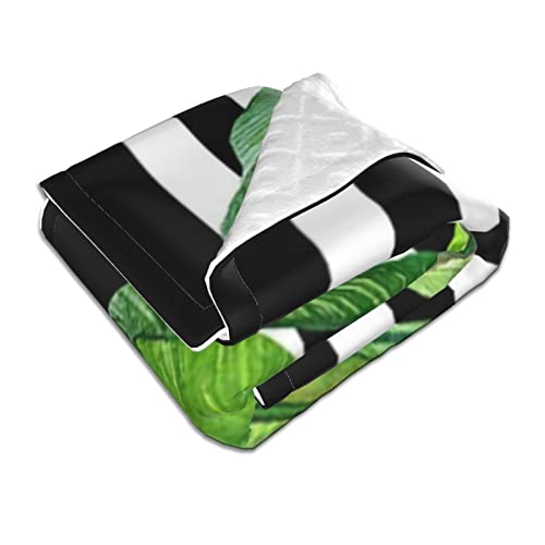 Manta de bebé súper suave de hoja de palma verde, ropa de cama de 30 x 40 pulgadas para niños, súper suave y cómoda, ligera y lo suficientemente cálida