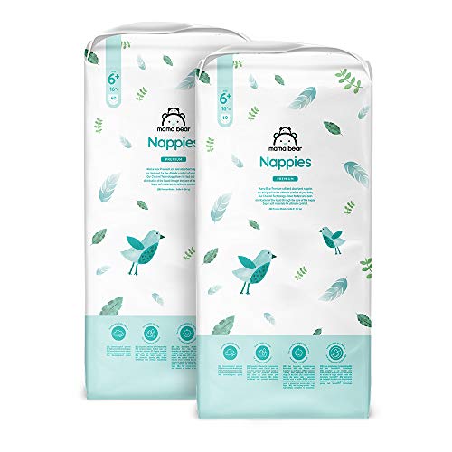 Marca Amazon - Mama Bear - 120 pañales premium - tamaño 6+ (a partir de 16 kg)