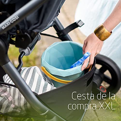 Maxi-Cosi Adorra 2 Cochecito bebe reclinable y plegable con tamaño compacto, Silla de paseo hasta 22 kg para niños 0- 4 años, capota grande y cesta de compra hasta 5 kg, color essential graphite