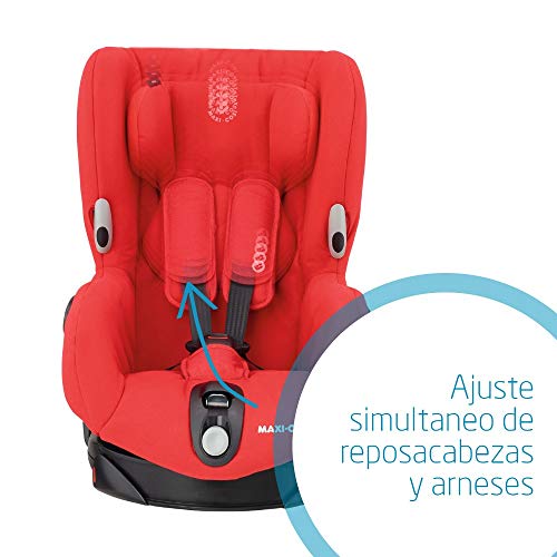 Maxi-Cosi Axiss Silla coche giratoria 90 grados y contramarcha grupo 1, silla auto bebé 9 meses- 4 años (9 - 18 kg), reclinable en múltiples posiciónes, Nomad Red (rojo)