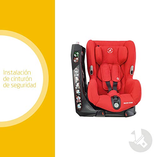 Maxi-Cosi Axiss Silla coche giratoria 90 grados y contramarcha grupo 1, silla auto bebé 9 meses- 4 años (9 - 18 kg), reclinable en múltiples posiciónes, Nomad Red (rojo)