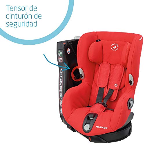 Maxi-Cosi Axiss Silla coche giratoria 90 grados y contramarcha grupo 1, silla auto bebé 9 meses- 4 años (9 - 18 kg), reclinable en múltiples posiciónes, Nomad Red (rojo)