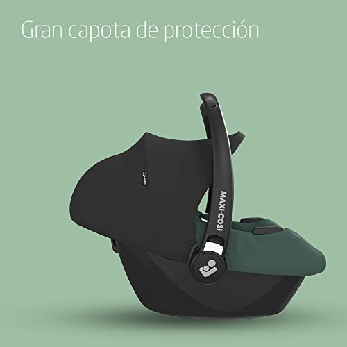 Maxi-Cosi CabrioFix i-Size Silla de Coche bebé grupo 0+ i-Size, para bebés recién nacidos desde 40 hasta 75 cm, con asiento infantil y capota, Essential green