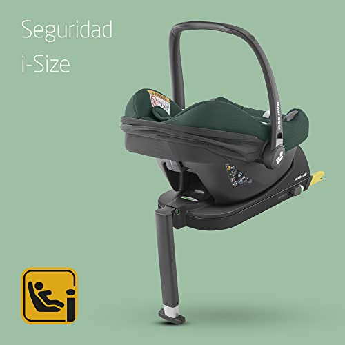 Maxi-Cosi CabrioFix i-Size Silla de Coche bebé grupo 0+ i-Size, para bebés recién nacidos desde 40 hasta 75 cm, con asiento infantil y capota, Essential green