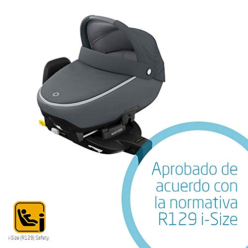 Maxi-Cosi Jade, Capazo de seguridad, Capazo de coche, apto desde el nacimiento, 0 a 6 meses, 0-9 kg, de 40 a 70 cm, Essential Graphite (Gris)