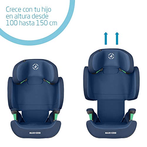 Maxi-Cosi Morion Silla Auto Grupo 2/3 ISOFIX i-Size, 15 - 36 kg, Crece con el Niño en Altura desde 100 hasta 150 cm (3.5 - 12 años), Color Basic Blue (azul)