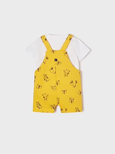 Mayoral Conj. Peto Corto con Camiseta Amarillo Bebe Niño 6-36 meses (12 meses)