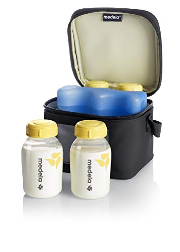 Medela Bolso Nevera paraExtractor Leche,1Ud + Botellas-Bibe, 4Ud