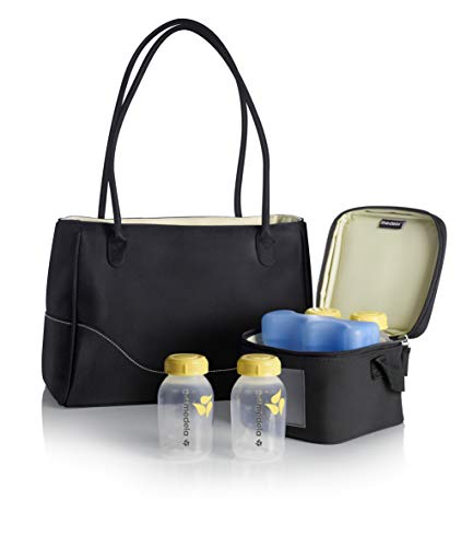 Medela Bolso Nevera paraExtractor Leche,1Ud + Botellas-Bibe, 4Ud