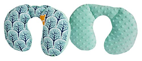 Medi Partners NECK PILLOW Soporte para el cuello para niños 100% Algodón/Minky Baby almohada para el cuello para coche cochecito conducir viajar Dormir Almohada Para el Cuello Rollo de Siesta