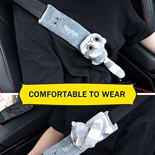 MHwan Funda de cojín para cinturón de Seguridad de Coche para niños, Cinturones de Seguridad para niños, Almohadilla de cinturón de Seguridad Suave para niños, niñas, 2 Piezas, 6,5x23 cm