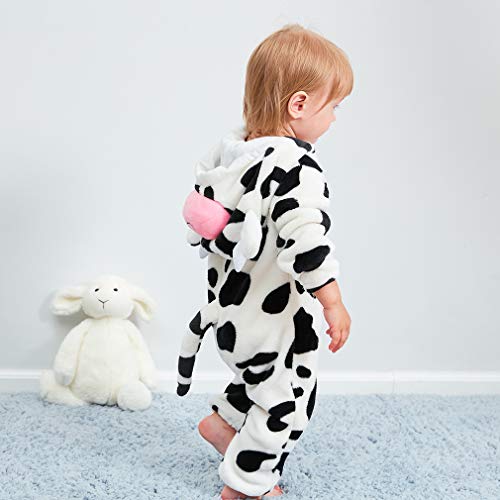 MICHLEY Bebé Ropa Niños Niñas Pijama Disfraces Primavera Franela Traje Animales Pelele nainiu-80cm