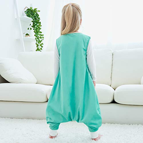 MICHLEY Disfraz Animal Bebe Saco Dormir niño y niñapijama Ropa de Bebe Ideal para Entretiempo e Invierno,Verde 1-2 Jahre