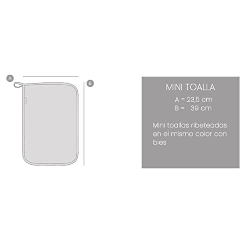 MIMUSELINA 3 Mini Toallas para bebé. Toalla culito de bebé. Toallas para secar Bebes. Toalla de guardería para niños. Rizo Absorbente Calidad máxima gramaje 4,5cm. (Marine)