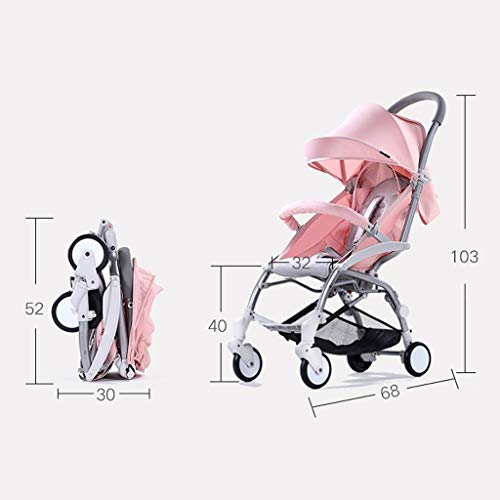 MKVRS Sillas de Paseo Cochecito de bebé, Carro Plegable portátil Ultraligero, Puede Sentarse reclinado, bebé niño niños Paraguas de Verano Simple (Color : Green)