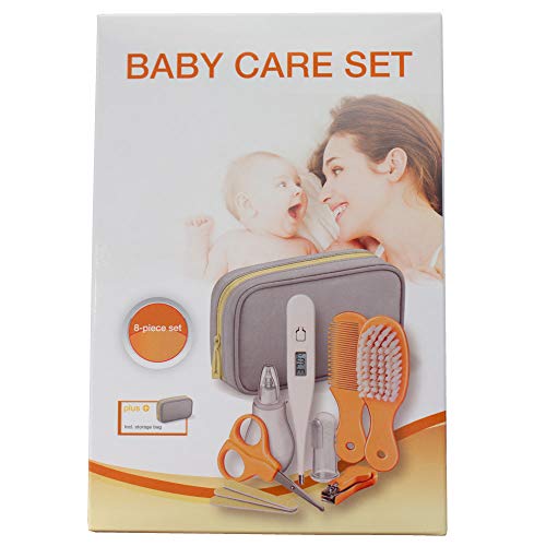 Mobiclinic, Set neceser para cuidado del bebé, Kit Baby care, Set de aseo e higiene para bebés, Termómetro digital, Tijeras de punta redonda, Cortaúñas, Peine, Aspirador nasal, Cepillo, Lima de uñas