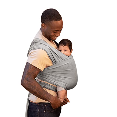 Moby Wrap Classic Fular Portabebés, Gris (Heather Grey), Talla Única (3.6-15 kg)