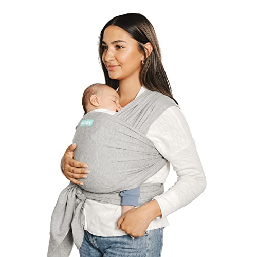 Moby Wrap Classic Fular Portabebés, Gris (Heather Grey), Talla Única (3.6-15 kg)