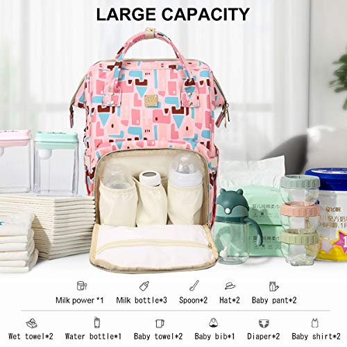 Mochila grande para cambiar pañales,mochila bebe para cambiar pañales para Cosas para cochecito de bebé con bolsillos aislados Correas para cochecito Durable para el cuidado del bebé,diseño abierto