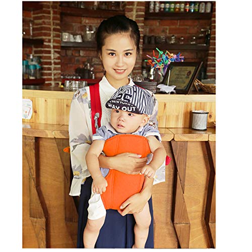 Mochila Portabebés Ergonómica,Xiuyer Múltiples Posiciones Baby Carrier Ajustable Porta Bebé para Recién Nacidos y Bebés(Naranja, 3.5-15 kg)