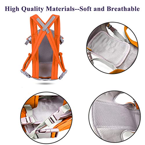 Mochila Portabebés Ergonómica,Xiuyer Múltiples Posiciones Baby Carrier Ajustable Porta Bebé para Recién Nacidos y Bebés(Naranja, 3.5-15 kg)