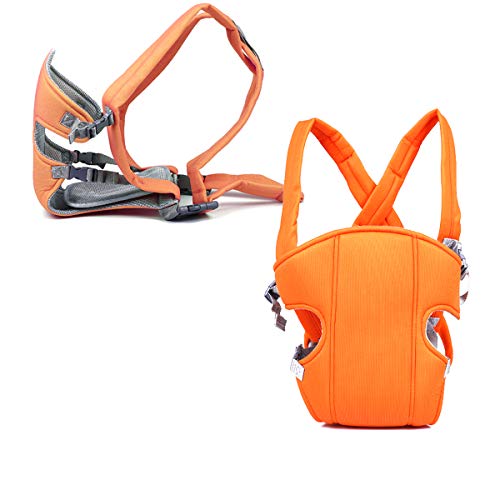 Mochila Portabebés Ergonómica,Xiuyer Múltiples Posiciones Baby Carrier Ajustable Porta Bebé para Recién Nacidos y Bebés(Naranja, 3.5-15 kg)