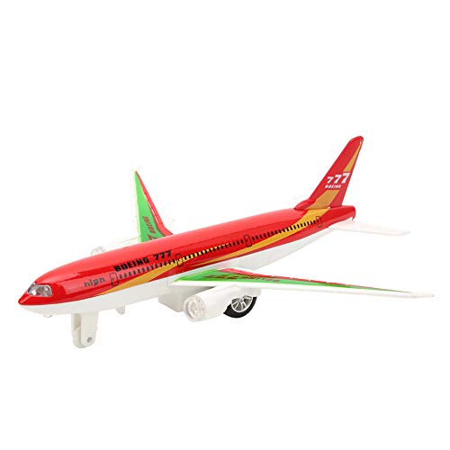 Modelo de Avión, Regalo de Modelos de Avión, Cuerpo de Aleación Fácil de Instalar para el Hogar, para Niños, para Tienda de Juguetes para Educación Temprana(rojo)