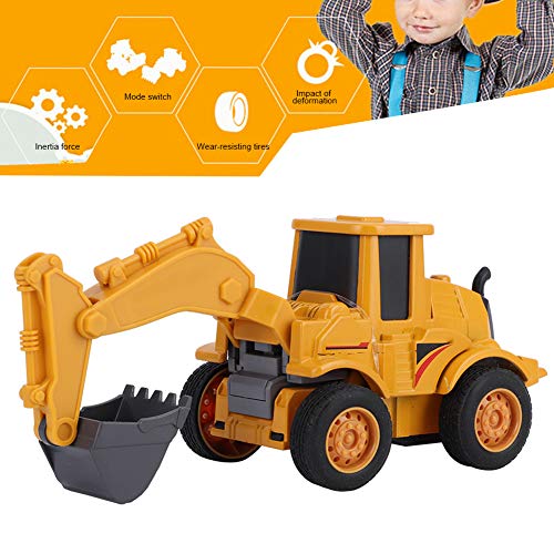 Modelo de vehículo con rotación de 360 ​​grados, vehículos motorizados a batería, para niños para niños, regalo divertido(Alloy Excavator)