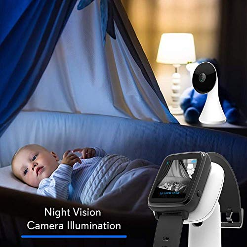 Monitor de Video Inalambrico Babyphone SereneLife - Doble sistema con Camara audio Bidireccional de larga distancia, visión nocturna - termostato y monitor inteligente conectado