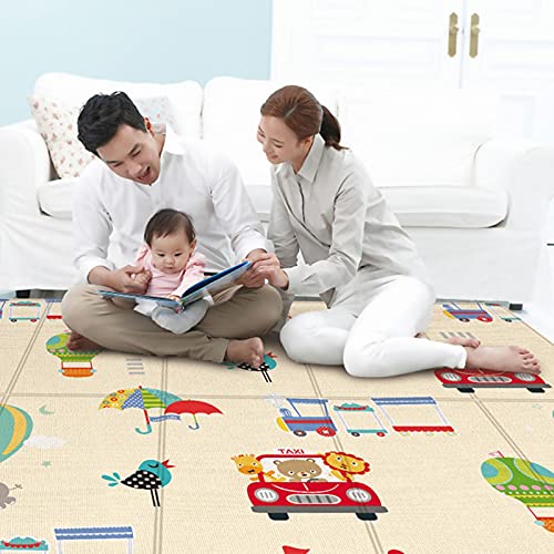 monshop Alfombra Juegos Bebes Colchoneta Infantil Plegable Impermeable, Antideslizante Alfombrilla De Juegos para Bebé Alfombra Infantil Plegable Niño Adecuada para Interior Y Exterior, para Gatear