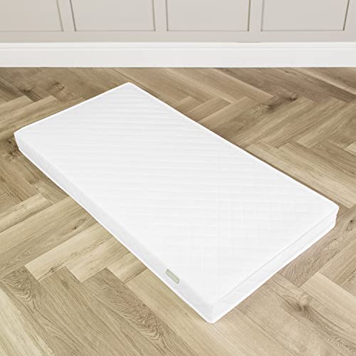 Mother Nurture Classic Spring Cot Mattress X 10 Cm Colchón Cuna, White, 120 x 60 x 10 cm