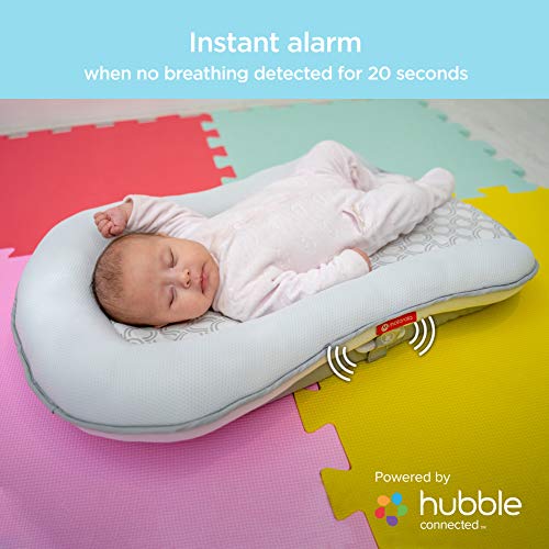 Motorola Baby ComfortCloud - Monitor Inteligente de Sueño y Respiración + Co-Sleeper - Hubble connected - Alarma Instantánea - Diseño sin tirantes - Cubierta removible, Blanco (501278604032)