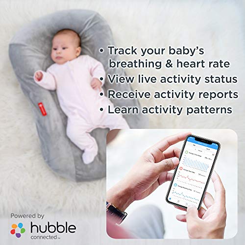 Motorola Baby ComfortCloud - Monitor Inteligente de Sueño y Respiración + Co-Sleeper - Hubble connected - Alarma Instantánea - Diseño sin tirantes - Cubierta removible, Blanco (501278604032)