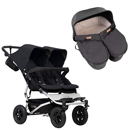 Mountain Buggy Duet Negro + Bañera Gemelos Negro